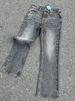 Men's Slim Bootcut Jean Selvedge Denim In Charcoal Black (Vintage Wash, Comfort Stretch, )_viptrois.com