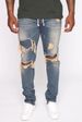 Men's Clothing high-quality men's worn-out stretch jeans skinny jeans men's jeans_viptrois.com