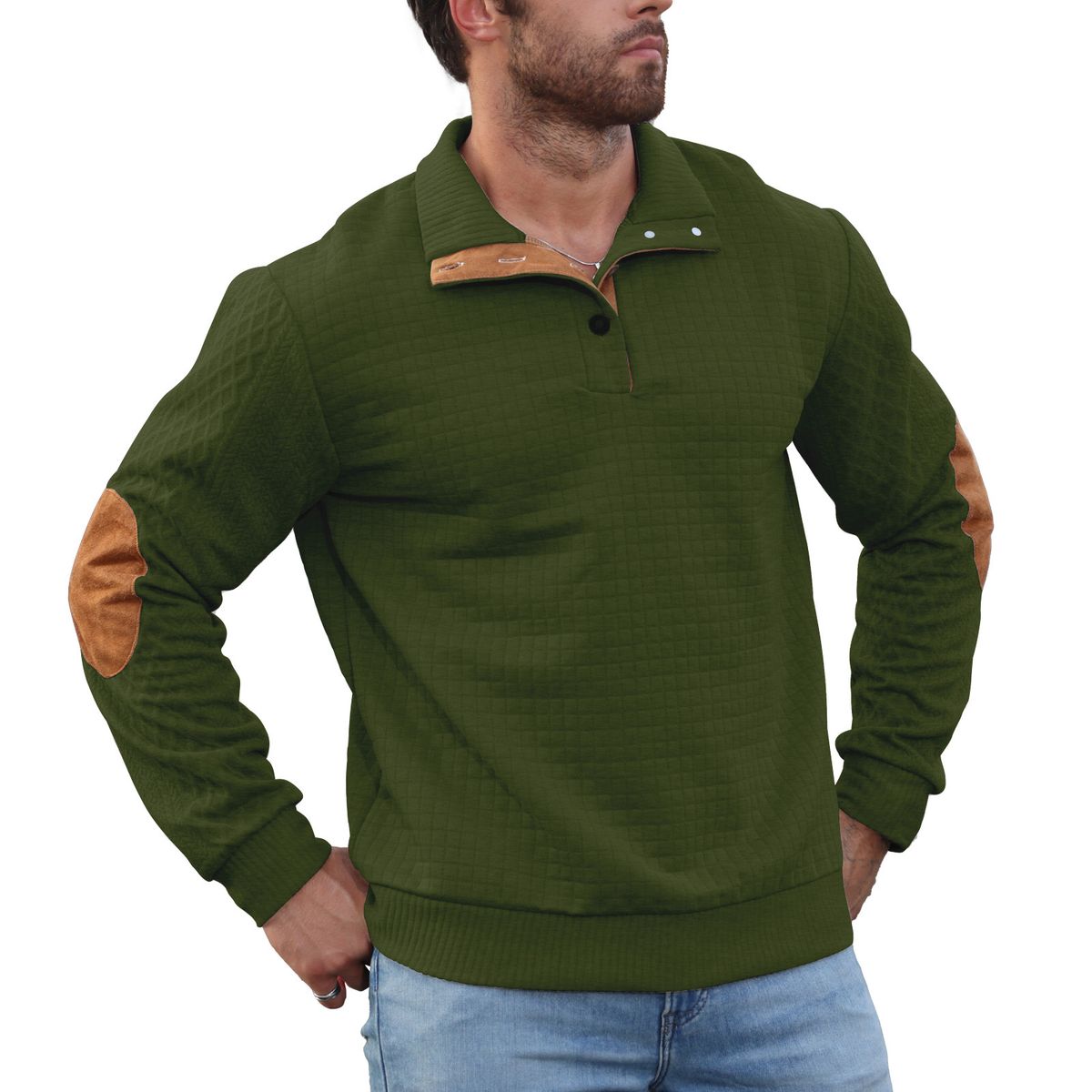 Men's Clothing Spring And Autumn Light Mature Casual Style Men's Corduroy Jacket Stand Collar Long Sleeve Coat Outdoor Casual Sweatshirt_viptrois.com