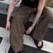 Men's Clothing Men's Textured Island Style Seersucker Plaid Casual Pants High Street Fashion Loose Wide Leg Trousers Spring Summer_viptrois.com