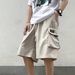 Men's Clothing Trendy Student Big Pocket Work Shorts Men's Summer Thin Loose Functional Sports Casual Five Point Pants_viptrois.com