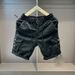 Summer Cargo Shorts For Men Casual Multi-Pocket Loose Stretch Pure Cotton Mid-Length Outerwear Trendy Five Point_viptrois.com