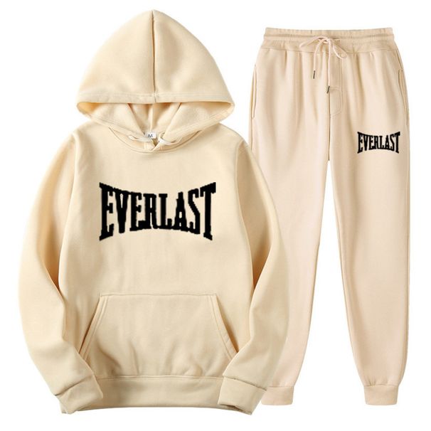 New Sweatshirt Sweatpants Two-Piece Set For Men And Women, Casual Fleece-Lined Hoodie Set, Trendy_viptrois.com