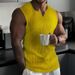 Men's Clothing Muscle Fitness Sports Leisure Sleeveless Vest Vertical Stripes Letters Fashionable Quick Drying_viptrois.com