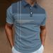 2024 New 3D Printed 4K Line Design Splicing Polo Shirt Summer Collar_viptrois.com