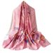 2024 Spring Summer New Silk Satin For Women Beach Sun Protection Elegant Versatile Shawl Neck Scarf_viptrois.com