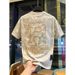 Men's Retro Heavy Duty Tie Dye Short Sleeve T-Shirt Loose Round Neck Top With Embroidered Letter Trendy Brand Stylish Design_viptrois.com