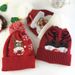 Cute Day Dress up Red Knitted Autumn Winter Elk Hairball Hat_viptrois.com