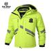 "Men's Thickened Ski Jacket – Detachable Hood, Windproof Polyester, Winter Hiking & Urban Outdoor Coat (Black, Orange, Neon Green)"_viptrois.com