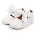 Meckior Baby Shoes Bowknot Rubber Sole Anti-slip PU Ballet Slippers Baby Girl Dress Shoes First Walker Toddler Crib Shoes_viptrois.com
