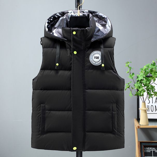 "Men's Quilted Vest – Warm Polyester Puffer Sleeveless Jacket (4 Colors, 7 Sizes)"_viptrois.com