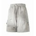 Tie-Dye Summer Shorts For Men | Loose Fit Casual Silk Shorts With Elastic Waist, Streetwear Relaxed Loose Fit_viptrois.com