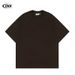 Men's Clothing Solid Color T Shirt High Street Vibe Trendy Brand Heavy Short Sleeve Loose Cleanfit Men's Top_viptrois.com