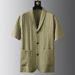 High End Quality Summer Short Sleeved Suit Casual Suit Men's Fashion Plaid Jacquard Stretch Two Piece Suit Handsome_viptrois.com