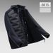 Men's Lightweight Down Jacket With Fleece Lining, 90% White Duck Down, Windproof & Thermal For Winter Outdoor Sports (Navy, Army Green, Black, Gray)_viptrois.com