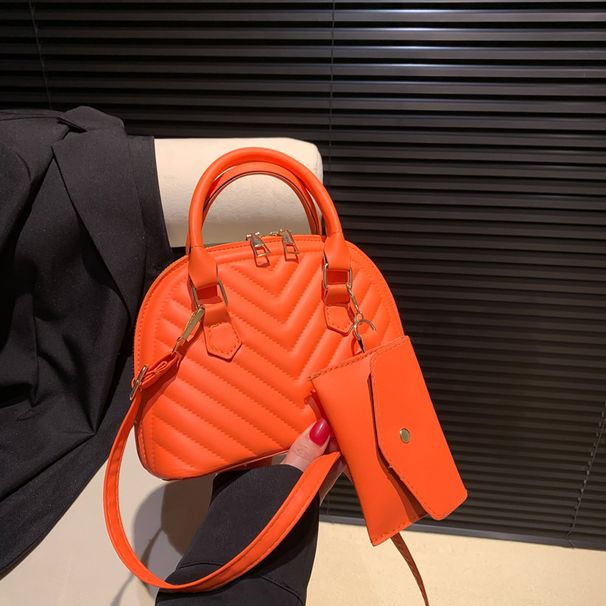 Women's Bags Spring Popular Bags Fashionable And Versatile Women's Bags Striped Two Piece Shell Bags Ladies Temperament Single Shoulder Bag Small_viptrois.com
