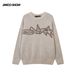 JIAYIKU Men's American Style Deer Fur Thickened Sweater Knitted Top New Jacquard Round Neck Base Shirt_viptrois.com