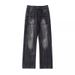 Men's Black Washed Straight Jeans – Loose Fit High Street Pants (S-XXXL)like They’re Cutting Off Circulation_viptrois.com