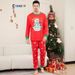 Christmas snowman hat alphabet Christmas family suit printed home clothes pajamas_viptrois.com