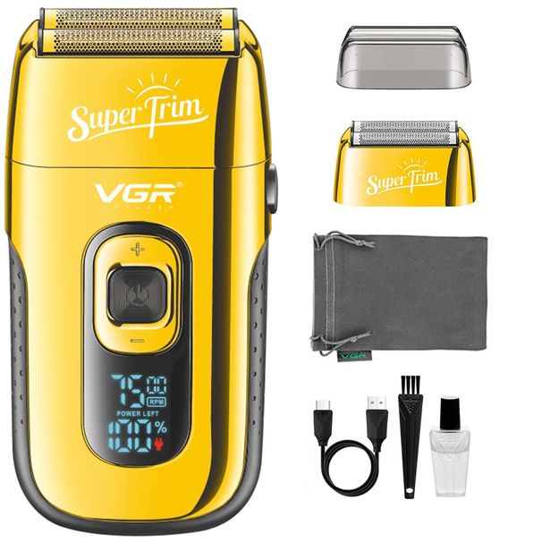 VGR Electric Razor Foil Shaver Men Cordless Shaving Machine Skin Fade Barber Kit_viptrois.com