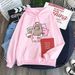 2024 Cartoon Cat Print Hooded Pullover Sweatshirt Casual Loose New Hot-Selling Top_viptrois.com