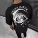 Straight Creative Eye Of The Earth Multi Color Cotton Street Trendy Men's T-shirt_viptrois.com