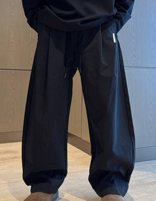 Men's Clothing Vibe Pleated Curved Trousers, Trendy Brand, Simple And Versatile, Spring And Summer Straight Leg Trousers, Loose Long Trousers_viptrois.com