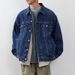 Men's Clothing Loose Silhouette Drop Shoulder Denim Jacket Trendy Casual Cityboy Washed Workwear Jacket_viptrois.com