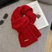 Autumn Winter New Trendy Scarf Wool Korean Fashion Warm Versatile Solid Color Knitted Style_viptrois.com