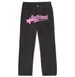 Men's Clothing style letter printed jeans men's high street fashion trend loose straight casual trousers trend_viptrois.com