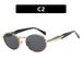 VOOTHOST Classic Round Oval Sunglasses for Women Men Brand Designer Brown Metal Frame Sun Glasses Trend Shades UV400 F0099_viptrois.com
