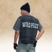 American-style Washed Distressed Short Bulletproof Vest With Full-print Oversized Design And One-piece Shoulder_viptrois.com