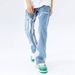 Men's Clothing Autumn Jeans Simple And Versatile High Waist Zipper Daily Trendy Trousers_viptrois.com