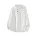 "Men's Stand Collar Long Sleeve T-Shirt - Solid Color, Polyester Blend, Rugged Twist Stitch Design, All-Season Essential (Sizes M-5XL)"_viptrois.com