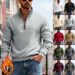 Men's Heavyweight Fleece Stand Collar Sweatshirt – Winter Loose Fit Casual Pullover With Logo_viptrois.com