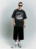 Summer Washed Cotton T-Shirt, Men's Summit Club Switzerland Print, Luxury Casual Style, Oversized Tee_viptrois.com
