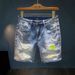 Men's Clothing Denim Shorts Men's Wear Resistant Washed Retro Light Colored Elastic Comfortable Handsome Casual Shorts_viptrois.com