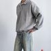 Collar Solid Color Hoodie For Men And Women, Trendy Temperament, Fashionable Design Sense, Versatile Loose Casual Top_viptrois.com