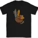 Leopard Turkey Hand Thanksgiving T-Shirt Mens Womens Tees Top Funny Holiday Peace Humor Gift Tee_viptrois.com
