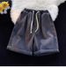 Men's Summer Elastic Waist Jeans Shorts Trendy Loose Casual Handsome Five Points_viptrois.com