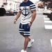 Men's 3D Print Sportswear Set Short Sleeve Casual Thin Trendy Summer Fashion Shorts Spring/Summer_viptrois.com