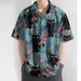 Men's Clothing New Fashion Summer Casual Printed Flower Shirt Men's Vacation Seaside_viptrois.com
