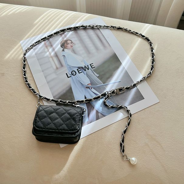 Bag waist chain advanced sense women's sweater chain fashion simple belt all fashionable black_viptrois.com