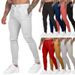 Men's Clothing Casual Trousers Slim Casual Solid Color Trousers_viptrois.com