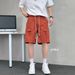 Men's Breathable Cargo Shorts With Cooling Eyelets - Lightweight Quick-Dry Polyester, Relaxed Fit For Summer Outdoor Activities_viptrois.com