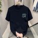 Men's Clothing Men's Short Sleeved T Shirt Ice Silk Short Sleeved Men's T Shirt Trendy Casual Round Neck Bottoming Shirt Top_viptrois.com