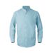 Autumn Business Linen Men's Striped Stand Collar Long Sleeve Cardigan Casual Slim Fit Shirt For Men_viptrois.com