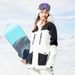 Unisex Color-Block Ski Jacket - 10000mm Waterproof & Windproof For Snowboarding Skiing - 5 Vibrant Two-Tone Designs_viptrois.com