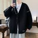 Pure Cross-Border Foreign Trade Dropshipping Autumn Winter New Casual Sweater Men Long Sleeve Knitted Shirt_viptrois.com
