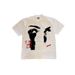 Oversized Abstract Face Print Short Sleeve T-Shirt Heavyweight Pure Cotton Unisex Style for Men And Women_viptrois.com